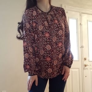 LOFT Keyhole Blouse